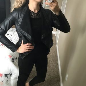 Faux leather black jacket